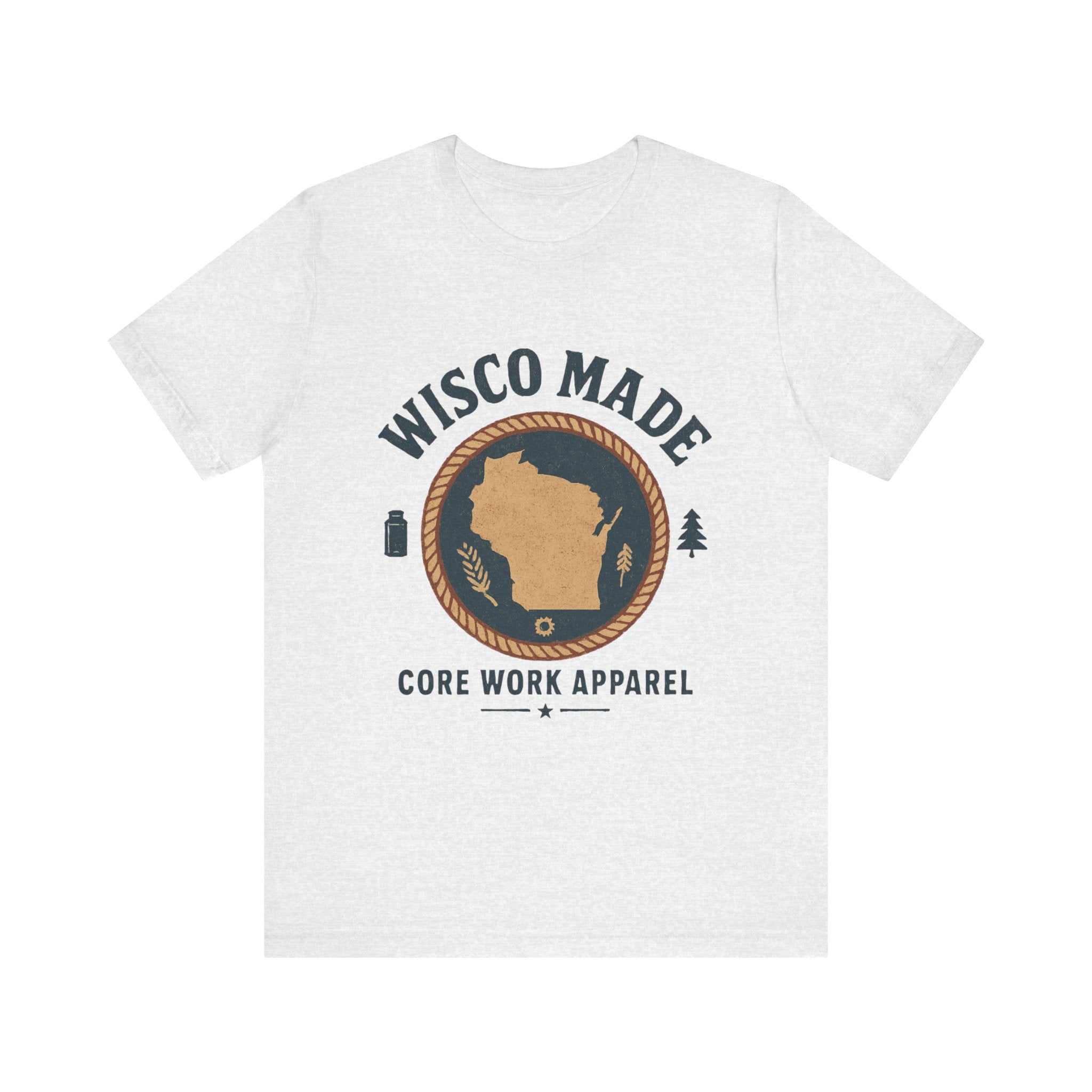 Graphic Vintage Wisconsin Corework Apparel  Tee
