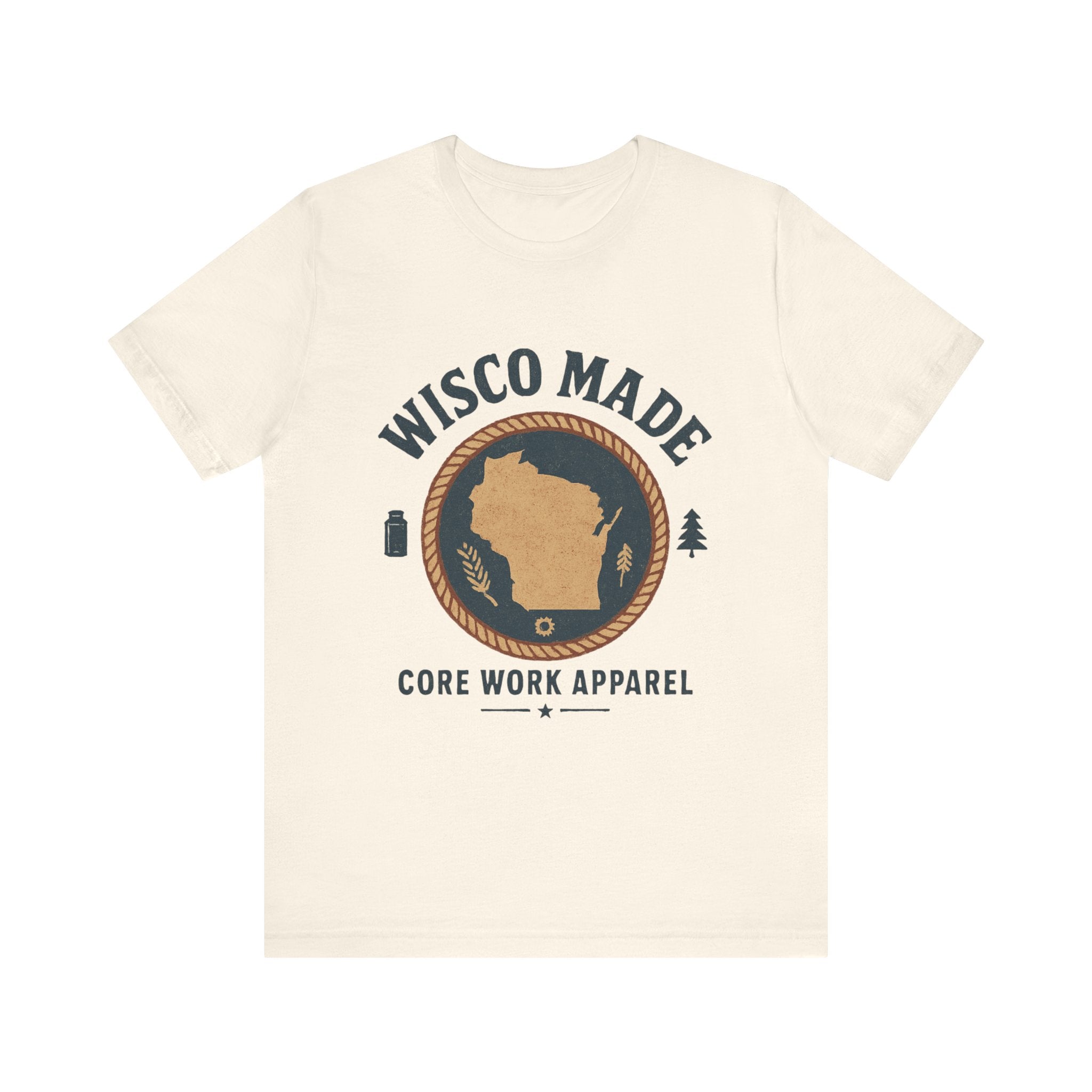 Graphic Vintage Wisconsin Corework Apparel  Tee