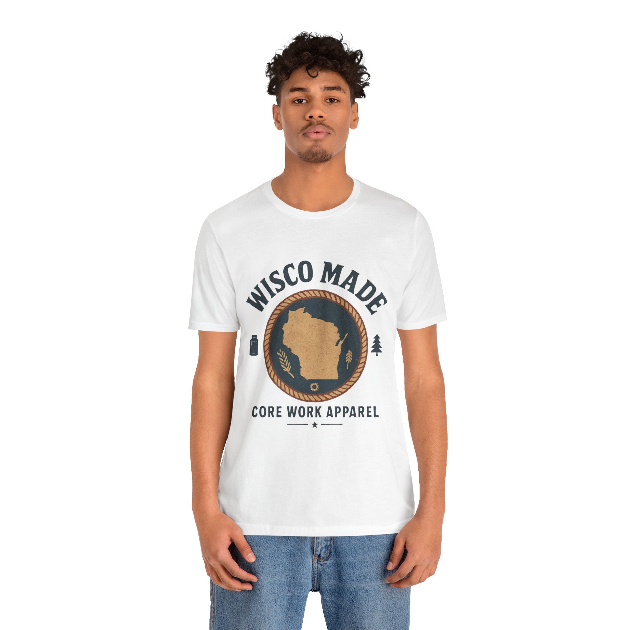 Graphic Vintage Wisconsin Corework Apparel  Tee