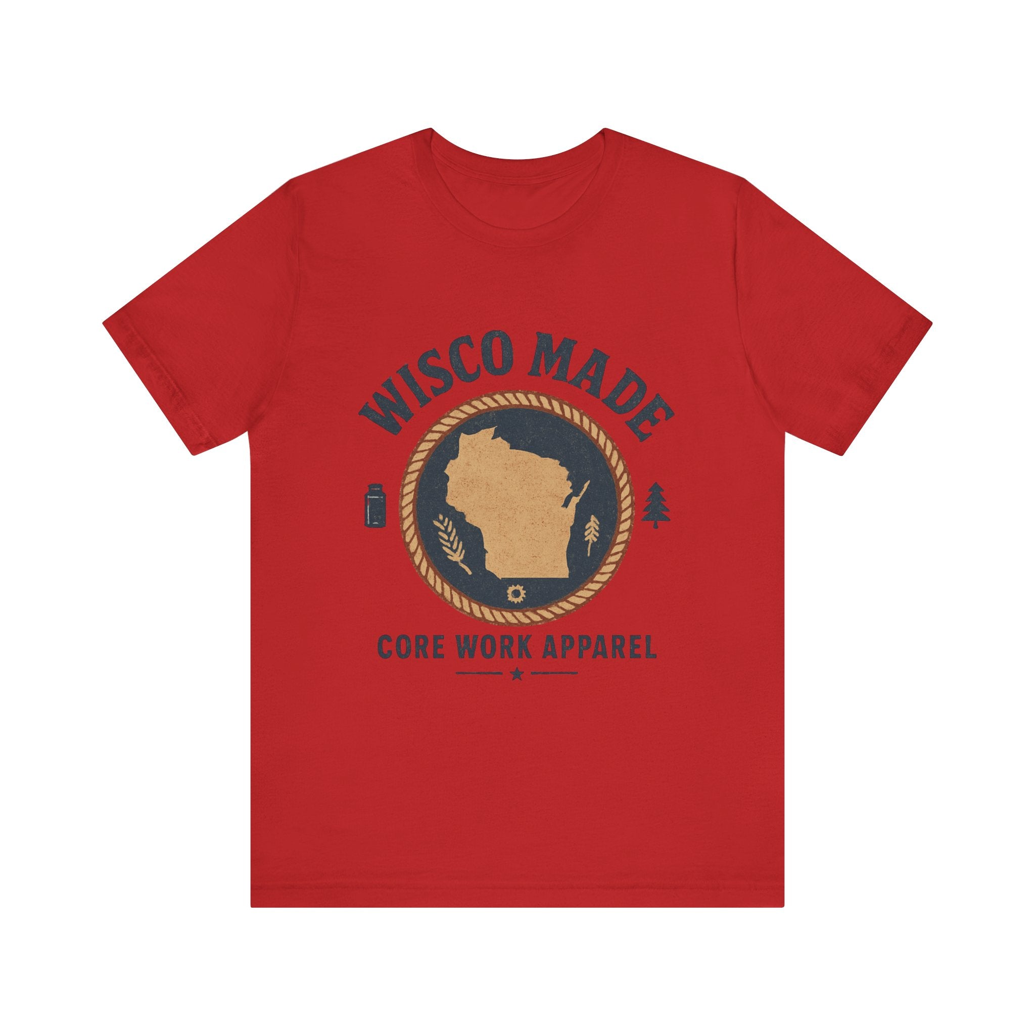 Graphic Vintage Wisconsin Corework Apparel  Tee