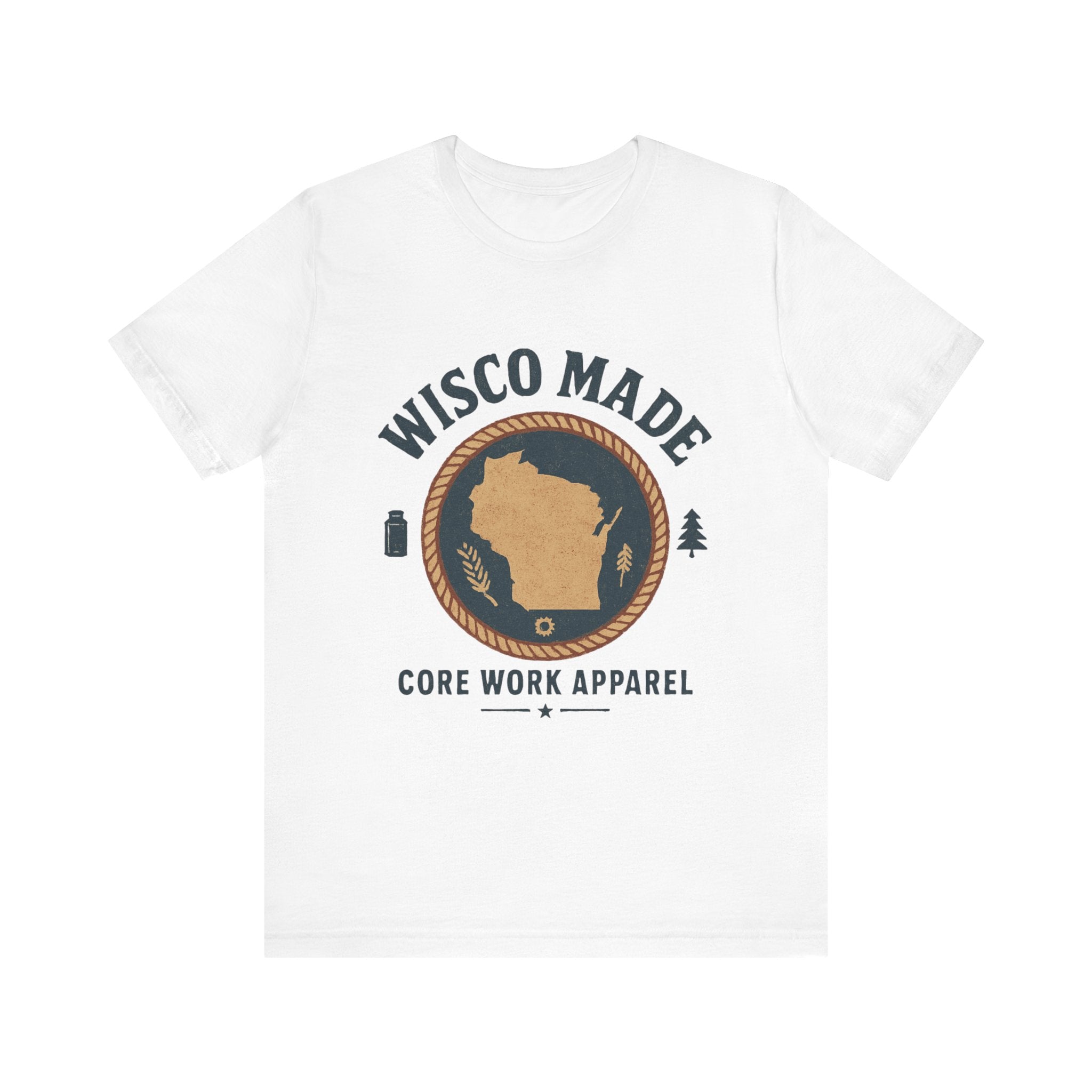Graphic Vintage Wisconsin Corework Apparel  Tee