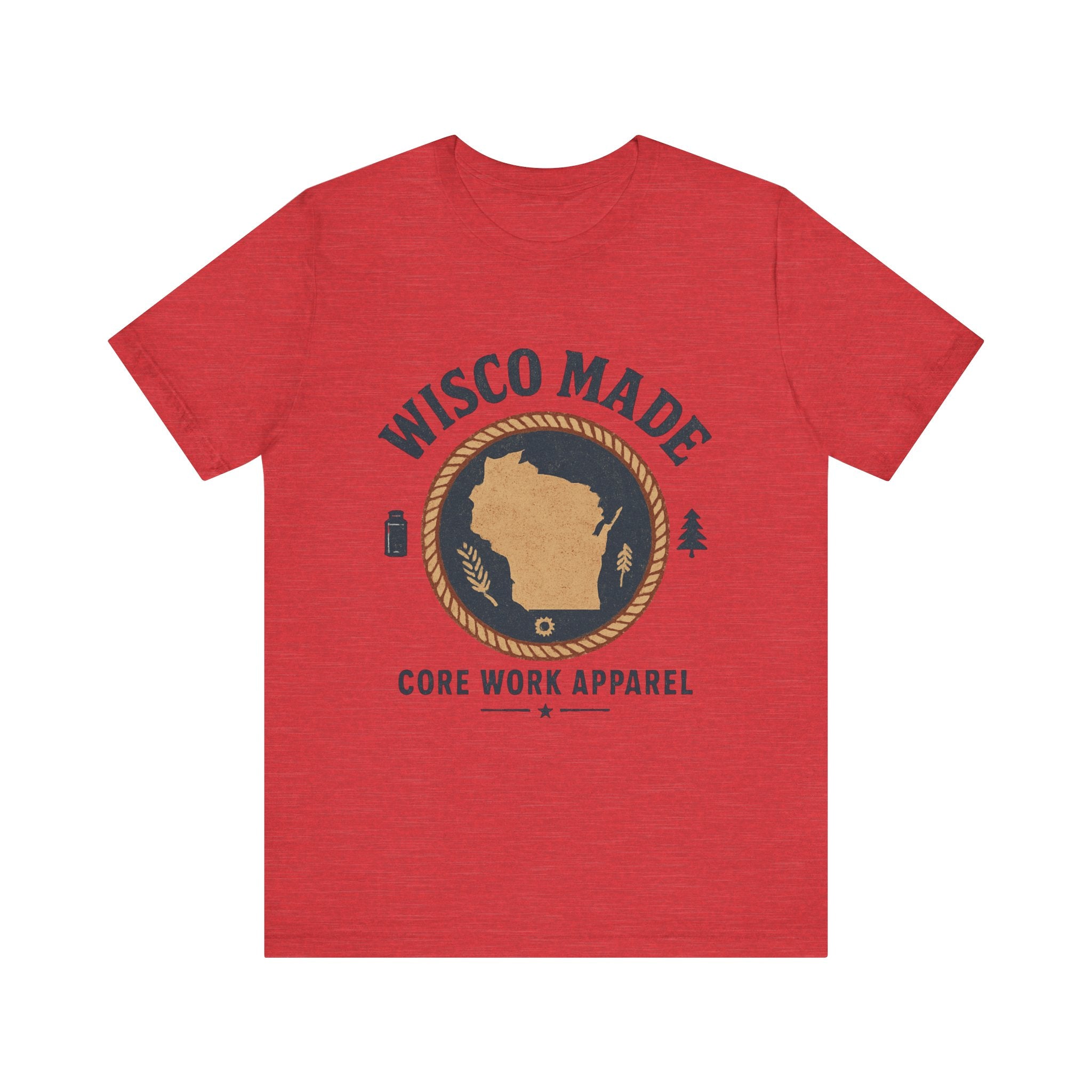 Graphic Vintage Wisconsin Corework Apparel  Tee