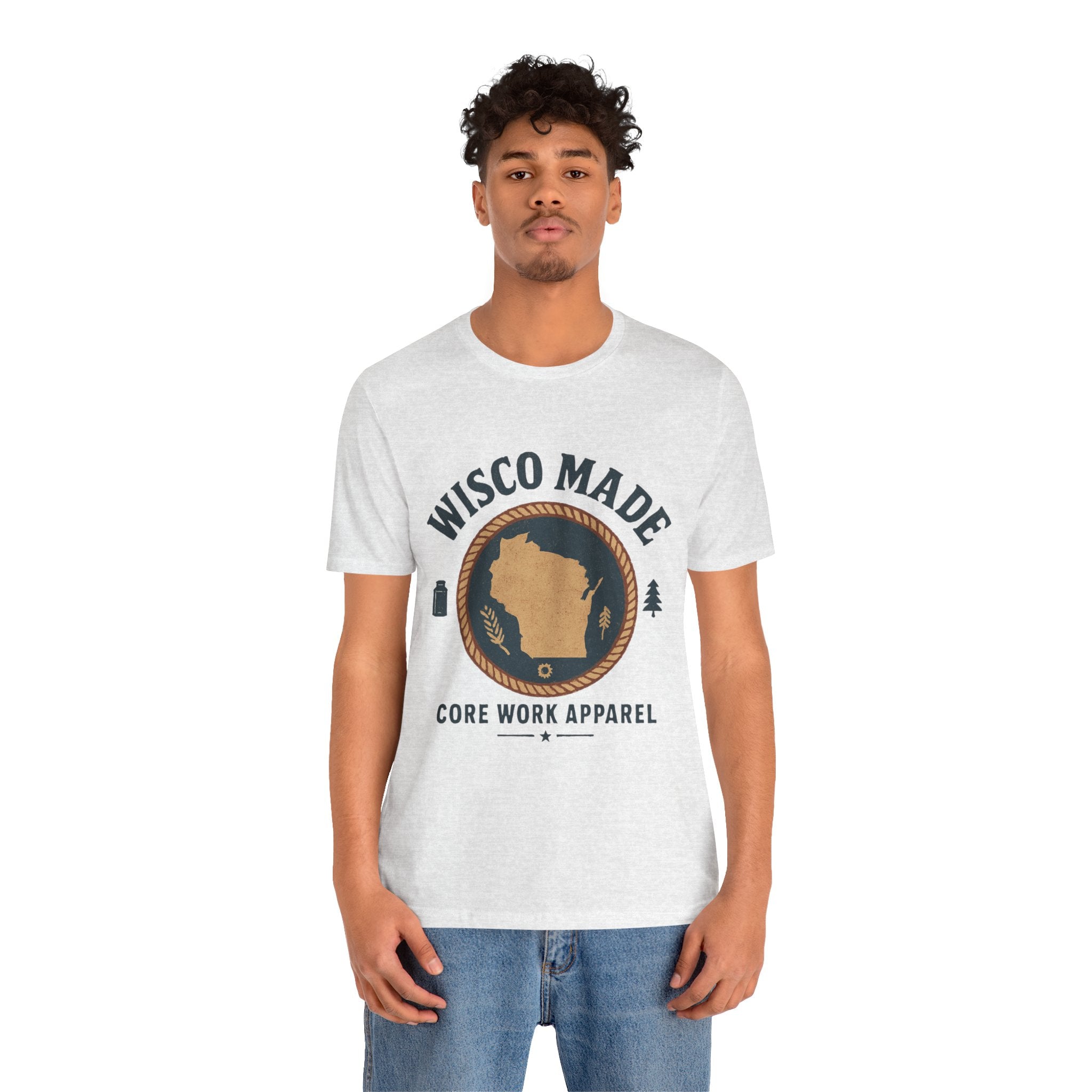 Graphic Vintage Wisconsin Corework Apparel  Tee