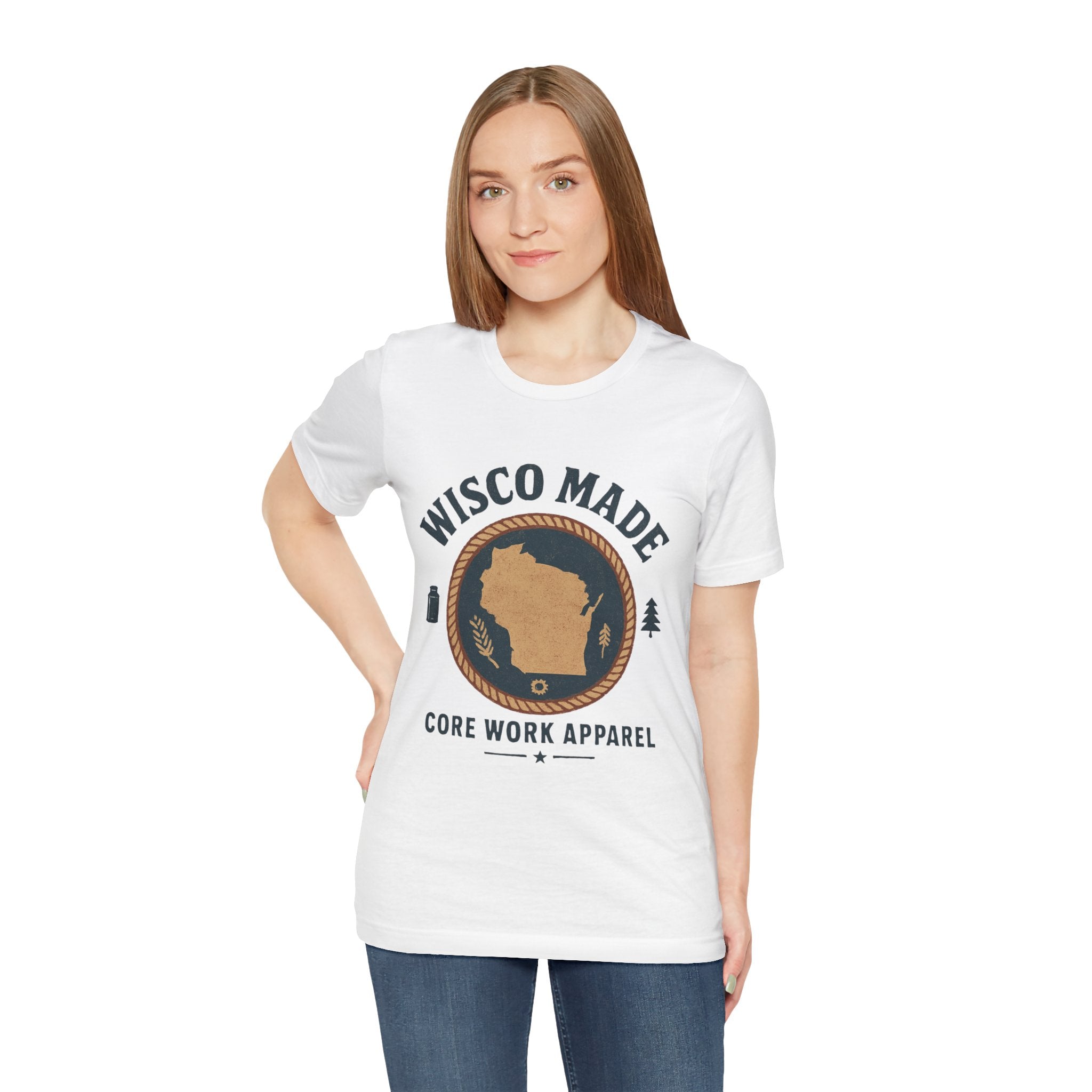 Graphic Vintage Wisconsin Corework Apparel  Tee