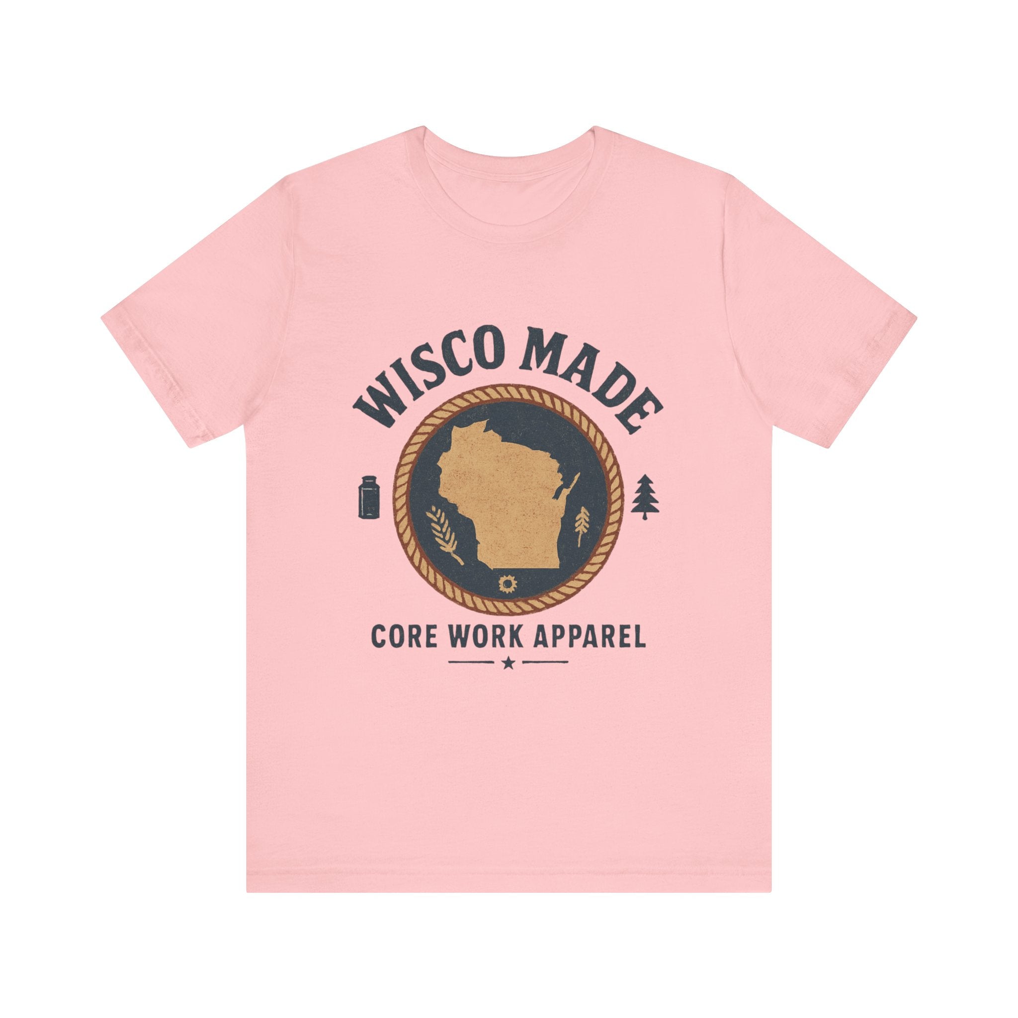 Graphic Vintage Wisconsin Corework Apparel  Tee