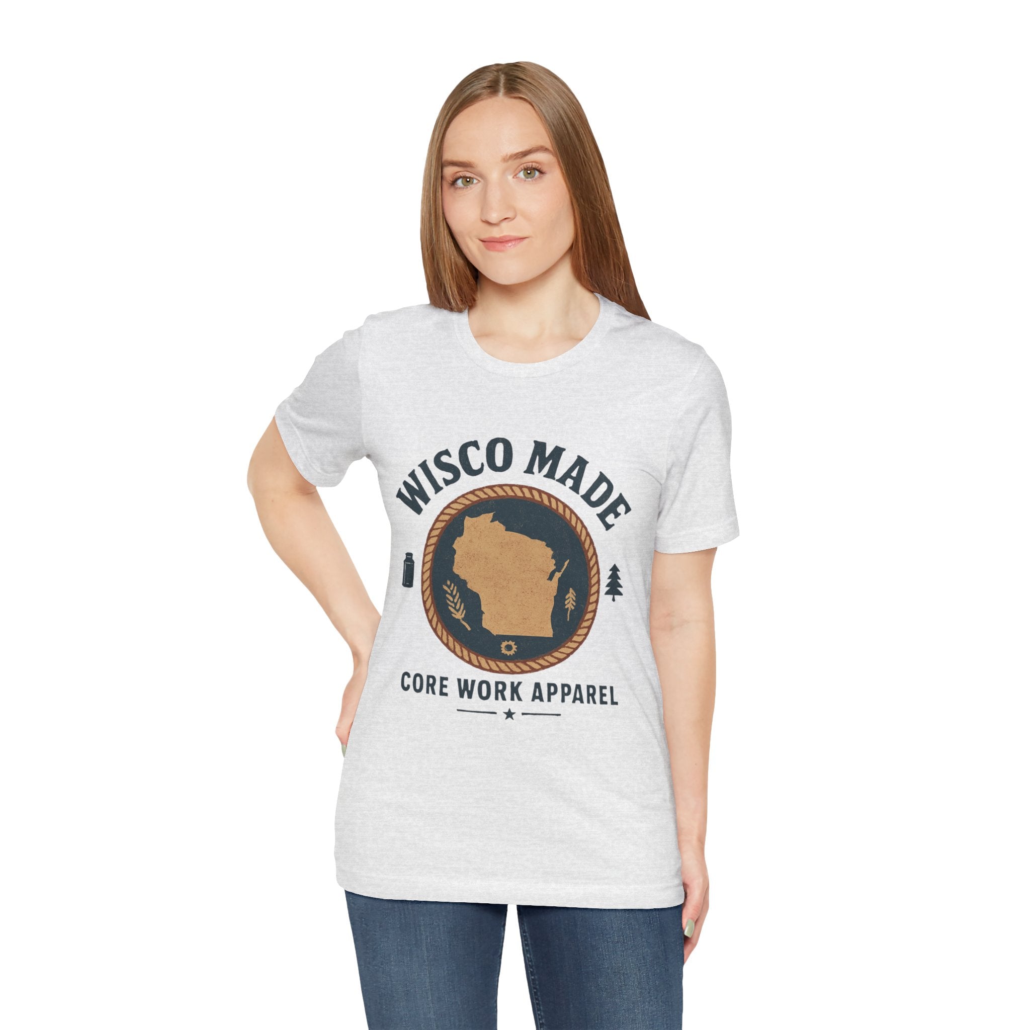Graphic Vintage Wisconsin Corework Apparel  Tee